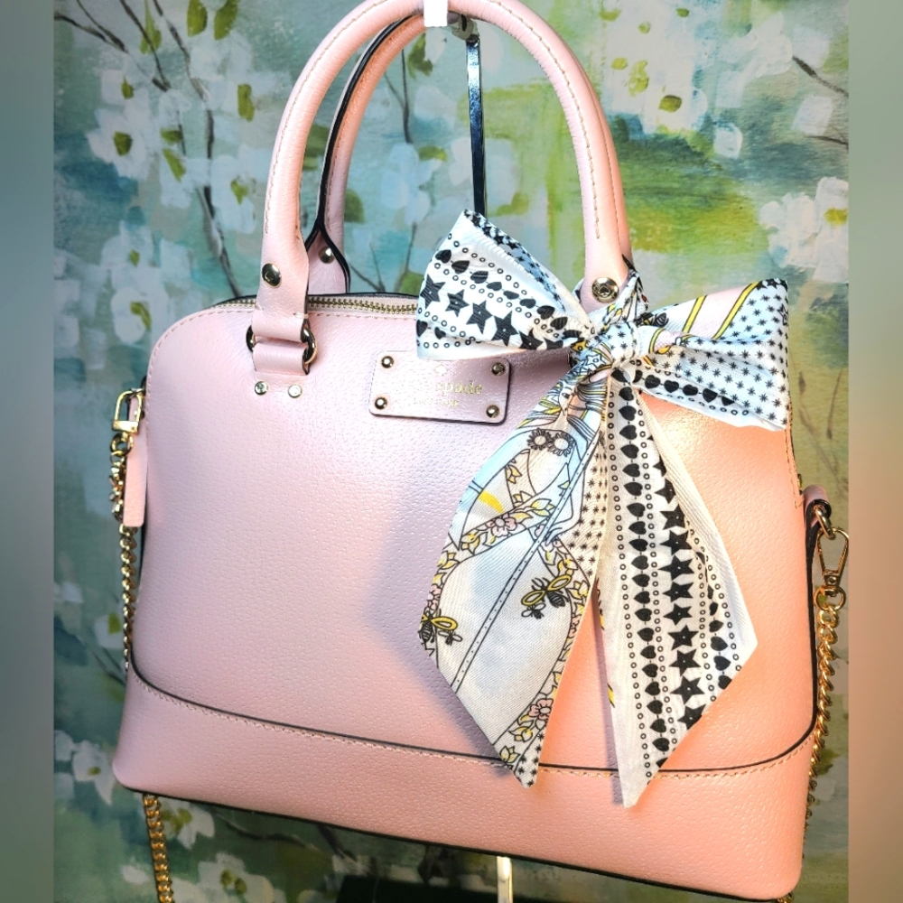 💖Kate Spade Wellesley Rachelle Large Light Pink Pebble Leather Satchel, EUC